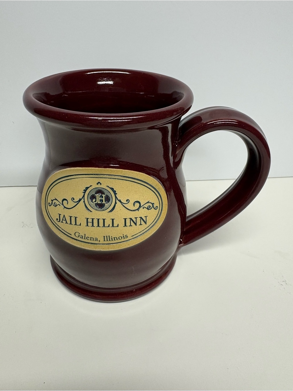 Deneen Pottery Maroon Ceramic Coffee Mug Jail Hill Inn